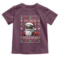 Skibidi Rizzmas Christmas Toddler T Shirt Rizz Santa Claus Funny Xmas Gen Alpha Ugly Christmas