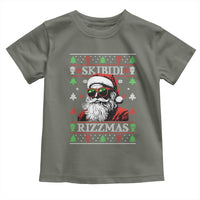 Skibidi Rizzmas Christmas Toddler T Shirt Rizz Santa Claus Funny Xmas Gen Alpha Ugly Christmas
