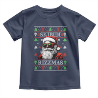 Skibidi Rizzmas Christmas Toddler T Shirt Rizz Santa Claus Funny Xmas Gen Alpha Ugly Christmas