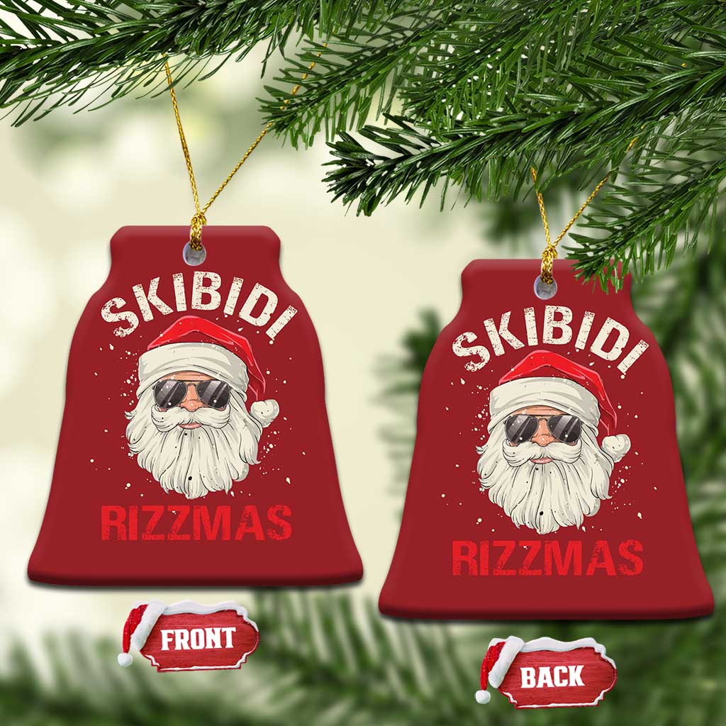 Skibidi Rizzmas Xmas Christmas Ornament Rizz Santa Claus Retro Funny Xmas Gen Alpha Kid - Wonder Print Shop