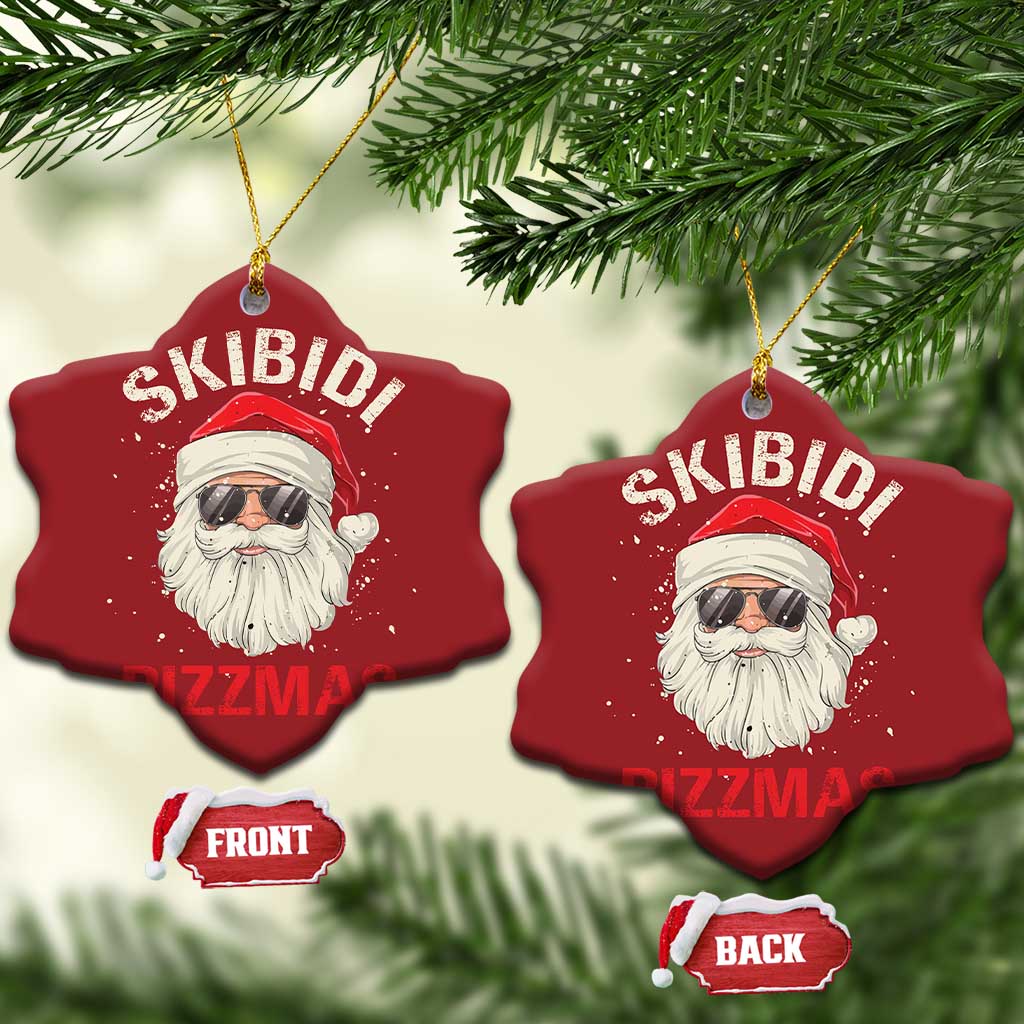 Skibidi Rizzmas Xmas Christmas Ornament Rizz Santa Claus Retro Funny Xmas Gen Alpha Kid - Wonder Print Shop