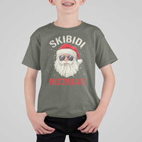 Skibidi Rizzmas Christmas T Shirt For Kid Rizz Santa Claus Retro Funny Xmas Gen Alpha Kid - Wonder Print Shop
