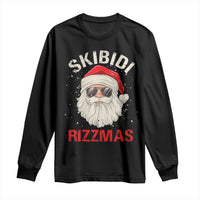 Skibidi Rizzmas Christmas Long Sleeve Shirt Rizz Santa Claus Retro Funny Xmas Gen Alpha Kid