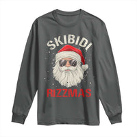 Skibidi Rizzmas Christmas Long Sleeve Shirt Rizz Santa Claus Retro Funny Xmas Gen Alpha Kid