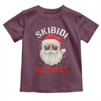 Skibidi Rizzmas Christmas Toddler T Shirt Rizz Santa Claus Retro Funny Xmas Gen Alpha Kid