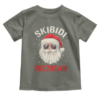 Skibidi Rizzmas Christmas Toddler T Shirt Rizz Santa Claus Retro Funny Xmas Gen Alpha Kid
