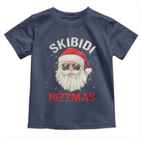 Skibidi Rizzmas Christmas Toddler T Shirt Rizz Santa Claus Retro Funny Xmas Gen Alpha Kid