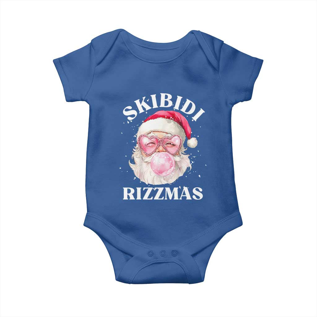 Skibidi Rizzmas Christmas Baby Onesie Rizz Santa Pink Bubble Gum Funny Xmas Gen Alpha Girl Kids