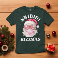 Skibidi Rizzmas Christmas T Shirt Rizz Santa Pink Bubble Gum Funny Xmas Gen Alpha Girl Kids - Wonder Print Shop