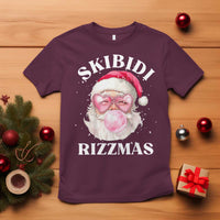 Skibidi Rizzmas Christmas T Shirt Rizz Santa Pink Bubble Gum Funny Xmas Gen Alpha Girl Kids - Wonder Print Shop