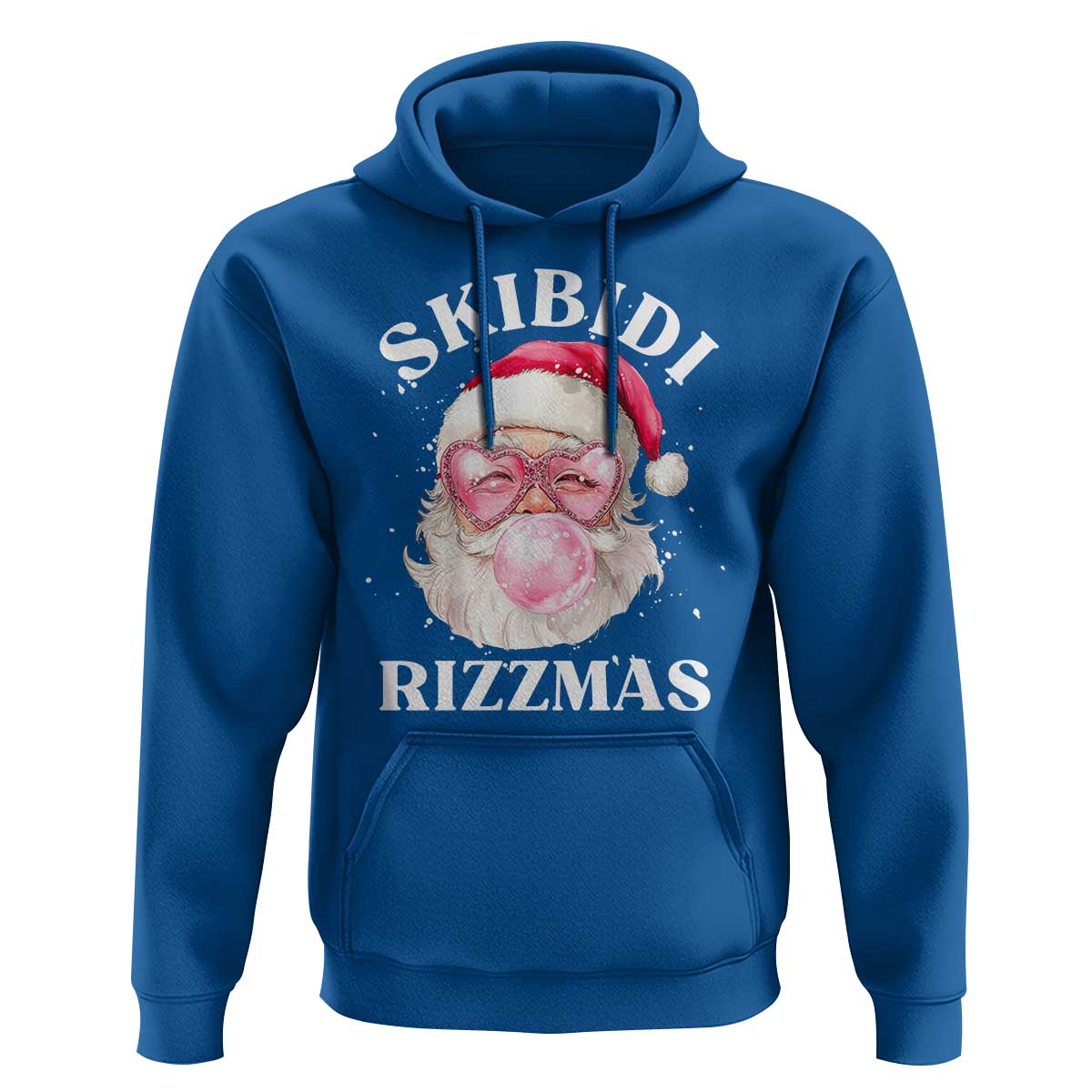 Skibidi Rizzmas Christmas Hoodie Rizz Santa Pink Bubble Gum Funny Xmas Gen Alpha Girl Kids