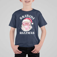 Skibidi Rizzmas Christmas T Shirt For Kid Rizz Santa Pink Bubble Gum Funny Xmas Gen Alpha Girl Kids - Wonder Print Shop