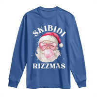 Skibidi Rizzmas Christmas Long Sleeve Shirt Rizz Santa Pink Bubble Gum Funny Xmas Gen Alpha Girl Kids