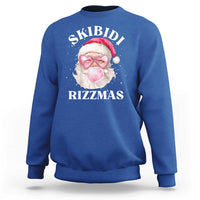 Skibidi Rizzmas Christmas Sweatshirt Rizz Santa Pink Bubble Gum Funny Xmas Gen Alpha Girl Kids - Wonder Print Shop