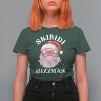 Skibidi Rizzmas Christmas T Shirt For Women Rizz Santa Pink Bubble Gum Funny Xmas Gen Alpha Girl Kids - Wonder Print Shop