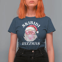 Skibidi Rizzmas Christmas T Shirt For Women Rizz Santa Pink Bubble Gum Funny Xmas Gen Alpha Girl Kids - Wonder Print Shop
