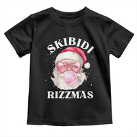 Skibidi Rizzmas Christmas Toddler T Shirt Rizz Santa Pink Bubble Gum Funny Xmas Gen Alpha Girl Kids