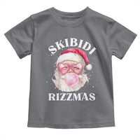 Skibidi Rizzmas Christmas Toddler T Shirt Rizz Santa Pink Bubble Gum Funny Xmas Gen Alpha Girl Kids