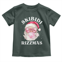 Skibidi Rizzmas Christmas Toddler T Shirt Rizz Santa Pink Bubble Gum Funny Xmas Gen Alpha Girl Kids