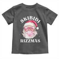 Skibidi Rizzmas Christmas Toddler T Shirt Rizz Santa Pink Bubble Gum Funny Xmas Gen Alpha Girl Kids