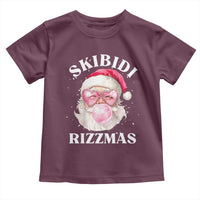Skibidi Rizzmas Christmas Toddler T Shirt Rizz Santa Pink Bubble Gum Funny Xmas Gen Alpha Girl Kids