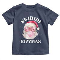 Skibidi Rizzmas Christmas Toddler T Shirt Rizz Santa Pink Bubble Gum Funny Xmas Gen Alpha Girl Kids