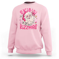 Skibidi Rizzmas Christmas Sweatshirt Rizz Santa Groovy Funny Xmas Gen Alpha Girl Kids - Wonder Print Shop