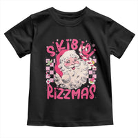 SKIBIDI Rizzmas Santa Toddler T Shirt Rizz Santa Pink Groovy Funny Xmas Gen Alpha Girl Kids