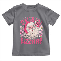 SKIBIDI Rizzmas Santa Toddler T Shirt Rizz Santa Pink Groovy Funny Xmas Gen Alpha Girl Kids