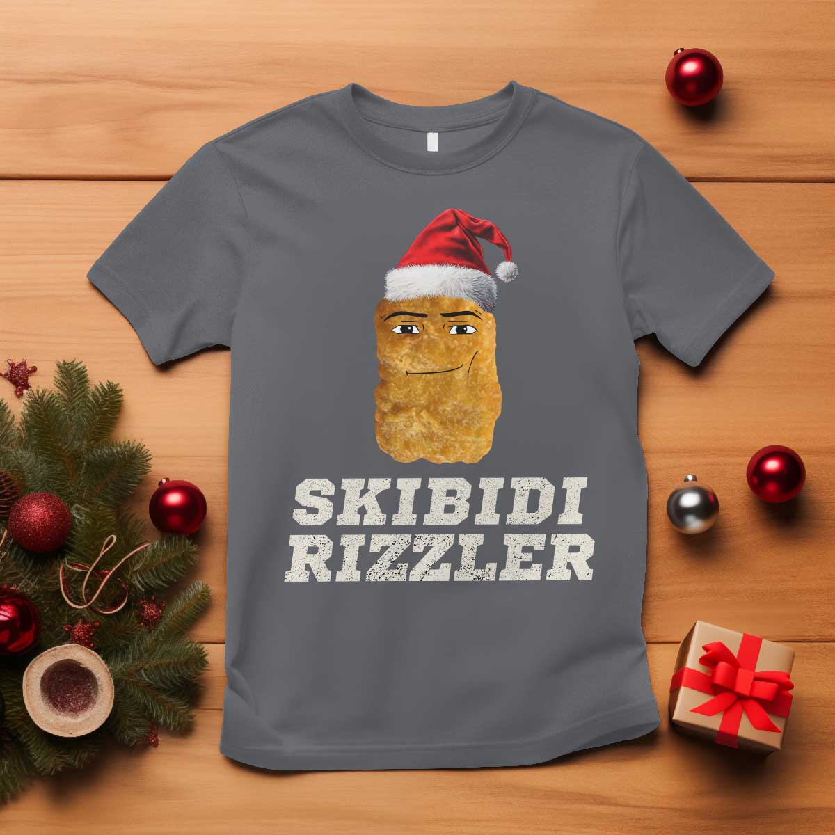 Christmas Skibidi Skibidi Toilet Rizzler T Shirt Meme Funny Memes Brainrot Rizz - Wonder Print Shop