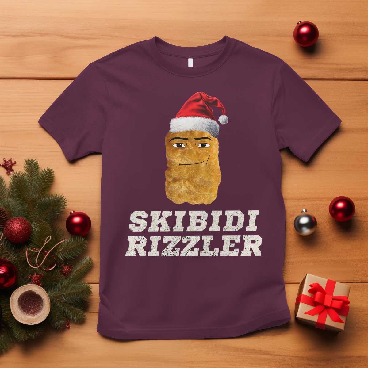 Christmas Skibidi Skibidi Toilet Rizzler T Shirt Meme Funny Memes Brainrot Rizz - Wonder Print Shop