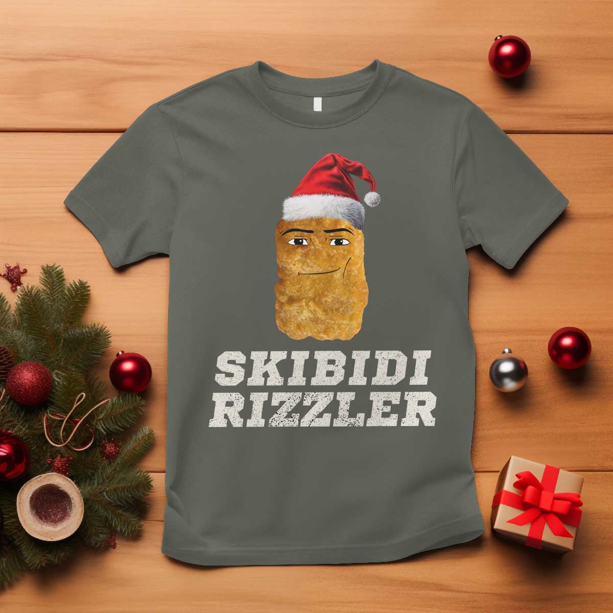 Christmas Skibidi Skibidi Toilet Rizzler T Shirt Meme Funny Memes Brainrot Rizz - Wonder Print Shop