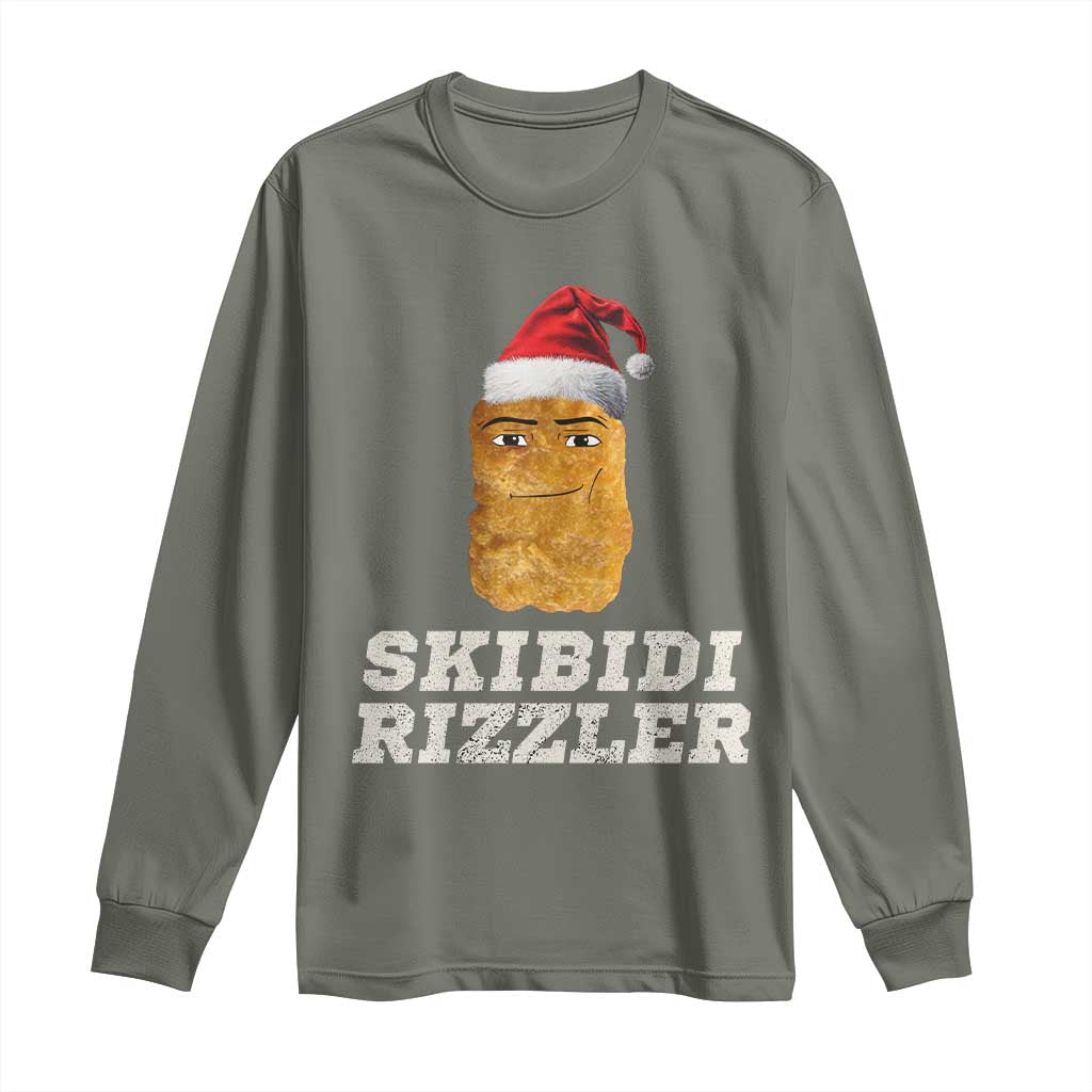 Christmas Skibidi Toilet Rizzler Long Sleeve Shirt Meme Funny Memes Brainrot Rizz