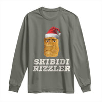 Christmas Skibidi Toilet Rizzler Long Sleeve Shirt Meme Funny Memes Brainrot Rizz