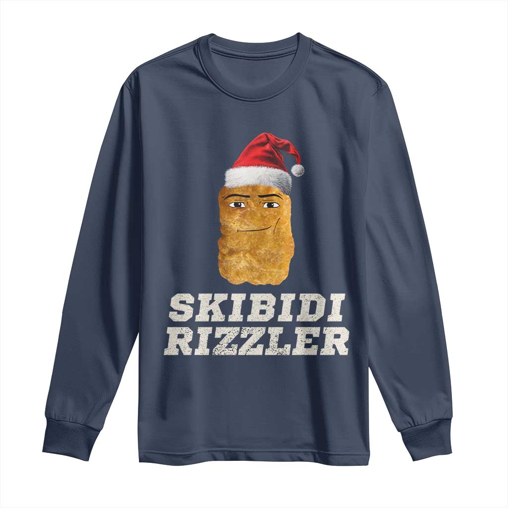 Christmas Skibidi Toilet Rizzler Long Sleeve Shirt Meme Funny Memes Brainrot Rizz