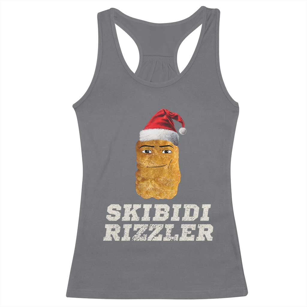 Christmas Skibidi Toilet Rizzler Racerback Tank Top Meme Funny Memes Brainrot Rizz