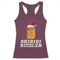 Christmas Skibidi Toilet Rizzler Racerback Tank Top Meme Funny Memes Brainrot Rizz