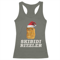 Christmas Skibidi Toilet Rizzler Racerback Tank Top Meme Funny Memes Brainrot Rizz