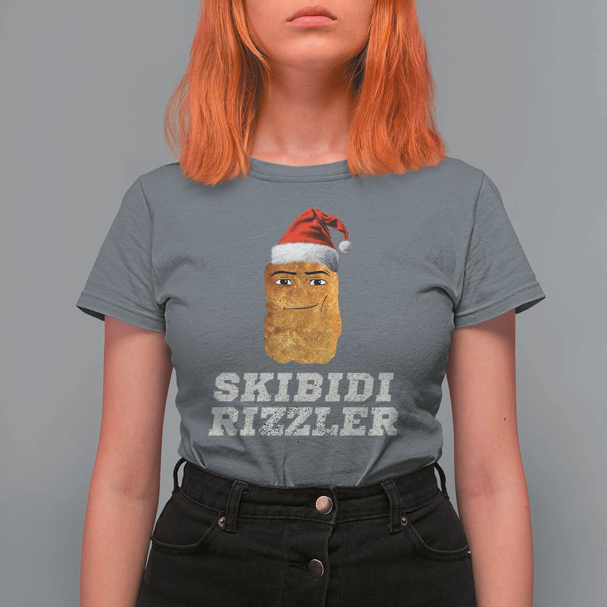 Christmas Skibidi Skibidi Toilet Rizzler T Shirt For Women Meme Funny Memes Brainrot Rizz - Wonder Print Shop