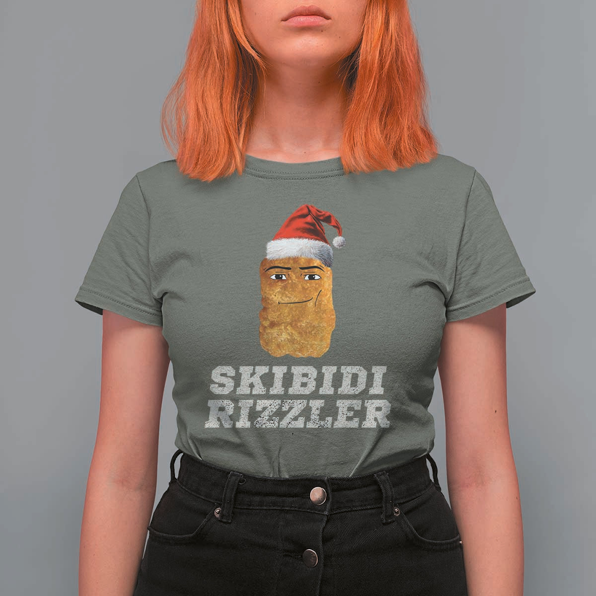 Christmas Skibidi Skibidi Toilet Rizzler T Shirt For Women Meme Funny Memes Brainrot Rizz - Wonder Print Shop