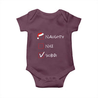 Nice Naughty Skibidi List Santa Claus Sarcastic Baby Onesie