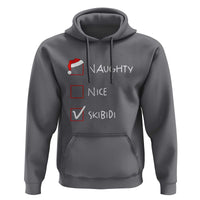 Nice Naughty Skibidi List Santa Claus Sarcastic Hoodie