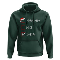 Nice Naughty Skibidi List Santa Claus Sarcastic Hoodie