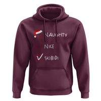 Nice Naughty Skibidi List Santa Claus Sarcastic Hoodie