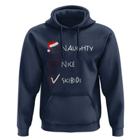 Nice Naughty Skibidi List Santa Claus Sarcastic Hoodie