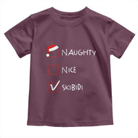 Nice Naughty Skibidi List Santa Claus Sarcastic Toddler T Shirt