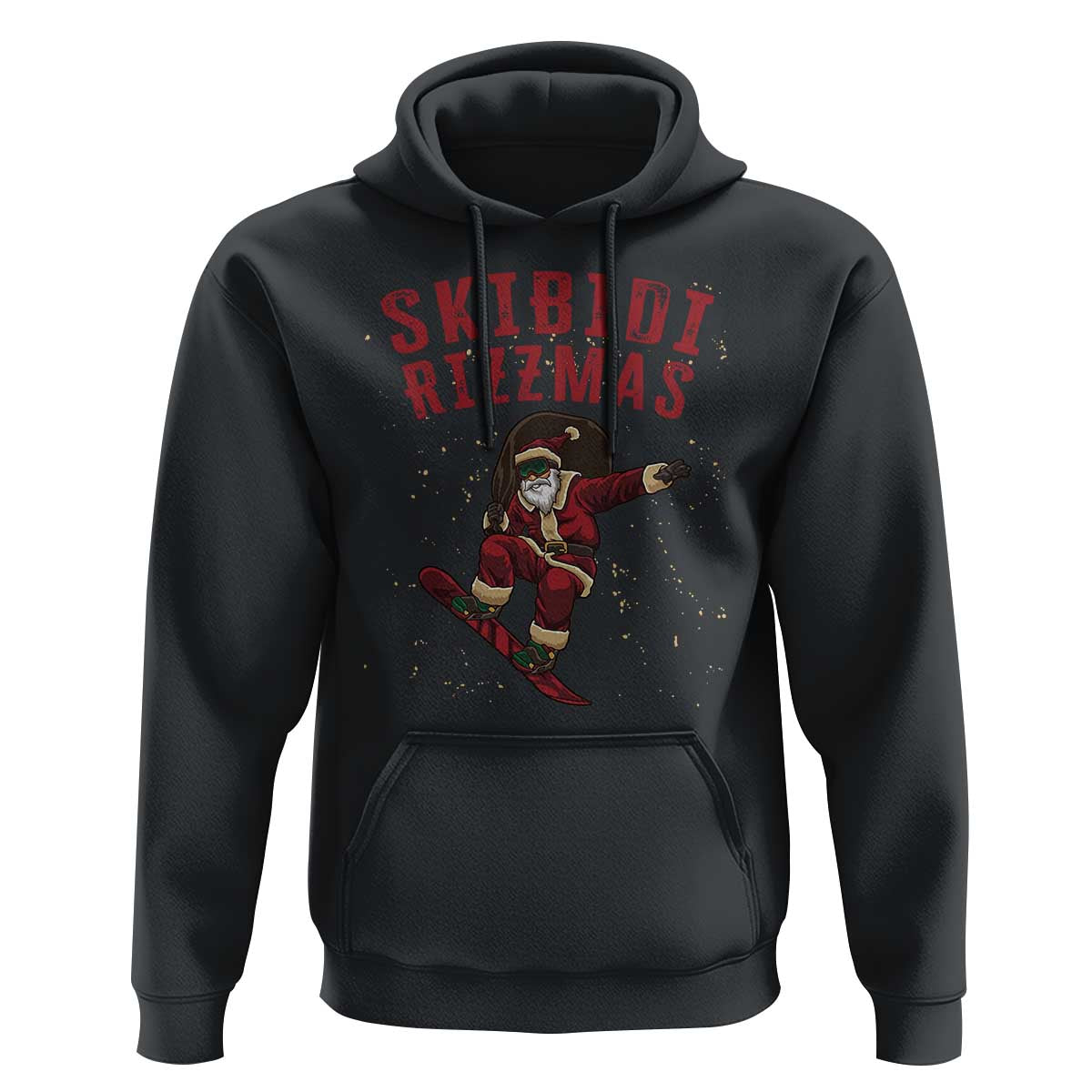 Skibidi Rizzmas Christmas Hoodie Rizz Santa Claus Skater Skateboard Skateboarder Kid Cool