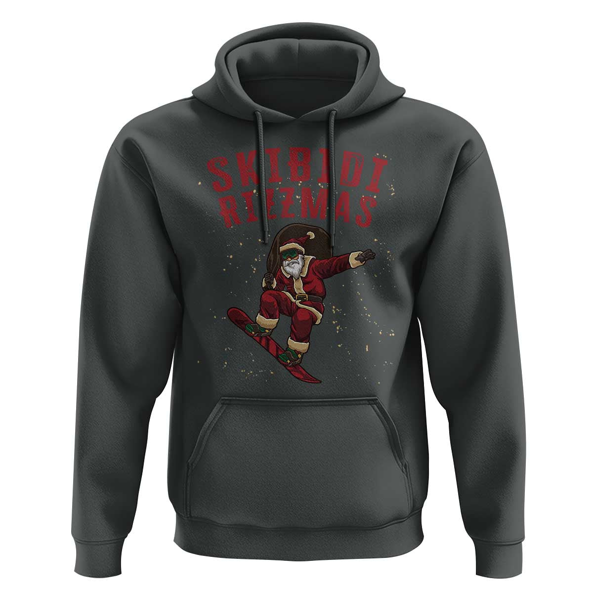 Skibidi Rizzmas Christmas Hoodie Rizz Santa Claus Skater Skateboard Skateboarder Kid Cool
