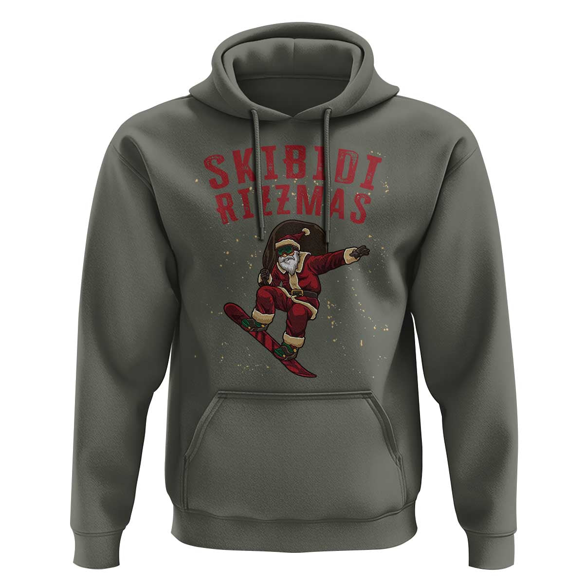 Skibidi Rizzmas Christmas Hoodie Rizz Santa Claus Skater Skateboard Skateboarder Kid Cool