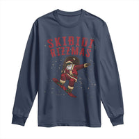 Skibidi Rizzmas Christmas Long Sleeve Shirt Rizz Santa Claus Skater Skateboard Skateboarder Kid Cool